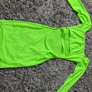 Missguided neon green dress